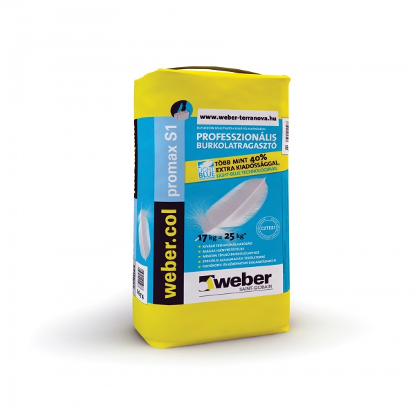Weber Webercol Promax S1 C2TES1 könnyített burkolólap és csemperagasztó - 17kg