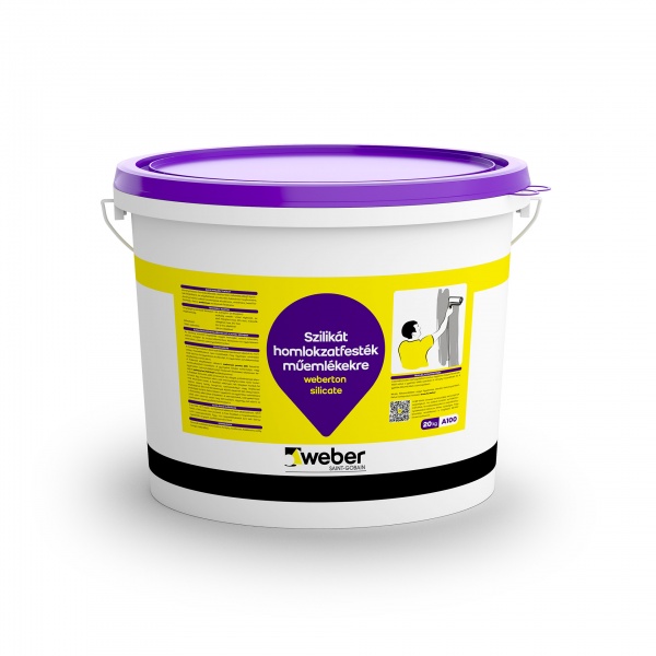 Weber Weberton Silicate szilikát homlokzatfesték, 1. színcsoport - 5 kg